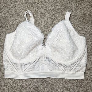 Victoria’s‎ Secret Very Sexy Lined Plunge Longline White Lace Bra Size 36DD